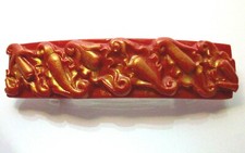 BARRETTE HAIR CLIP RED GOLD MEDIUM SIZE