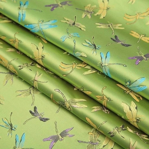 Chinese Satin Brocade Fabric Jacquard Embroiderd Damask Costume Upholstery - Picture 2 of 31