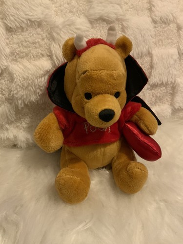 Disney Store Winnie the Pooh Beanie Valentine Devil Plush Soft Toy Plushie - Picture 3 of 9