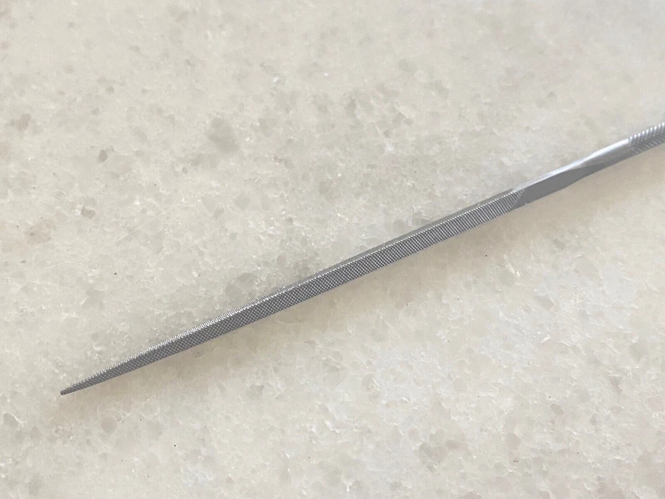 1 new PFERD 5-1/2" Swiss Pattern Needle File, Three Square, Cut 0, EDP# 12008 - Image 2 of 3