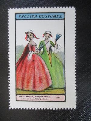 (10534) Reklamemarke - English Costumes - Trachten zur Zeit Georg I. und II..