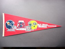 1987 GREY CUP PENNANT FLAG TORONTO ARGONAUTS EDMONTON ESKIMOS B.C. PLACE STADIUM