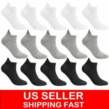Lot Mens Women Cotton Rich Sports Trainer Liner Athletic Gym Ankle Sox Socks