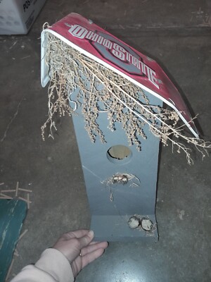 Ohio State Buckeyes Birdhouse heavy Wood With Tin plate Roof
