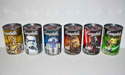 Star Wars Campbell's Condensed Soup Cans - Collectible Set of 6 - New Unopened 