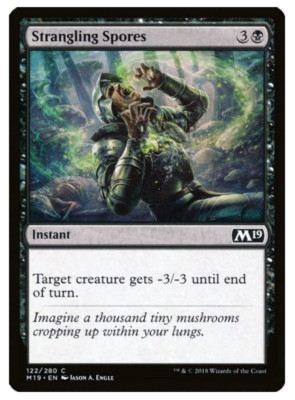 STRANGLING SPORES X 4 N/M- CORE SET 2019 MAGIC THE GAHTERING