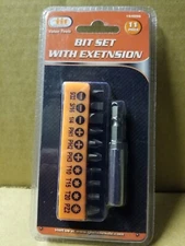 11pc. BIT SET WITH MAGNETIC EXTENSION 164096