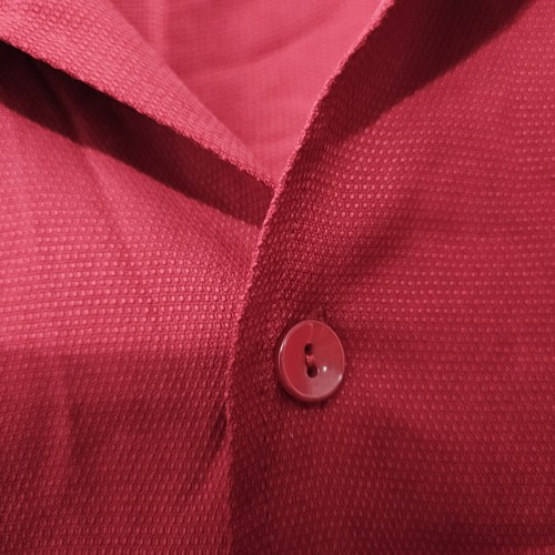 American Essentials Saks Fifth Avenue Size XL Cranberry Red Long-sleeved Button - Picture 11 of 20