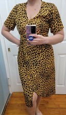 Nasty Gal Collection Animal Print Casual Wrap Dress size 10