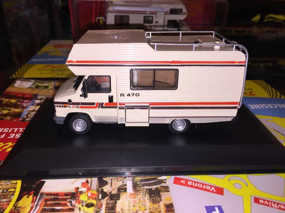 1:43 HACHETTE PILOTE R 470 FIAT DUCATO CAMPER 1984 NEW IN BLISTER FREE SHIP.WORL - Immagine 4 di 4
