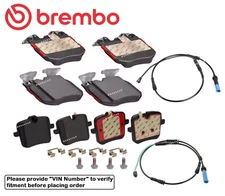 Front & Rear Brake Pad Set Brembo Ceramic +Sensor for BMW X5 X6 M50i / sDrive40i