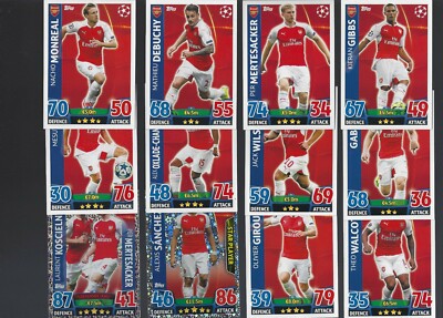 TOPPS MATCH ATTAX CHAMPIONS LEAGUE 2015/16 NORDIC EDITION - ARSENAL ZUR AUSWAHL
