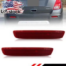 2X Red Rear Bumper Tail Reflector Light For 13-16 Chevy Trax / 10-15 GMC Terrain