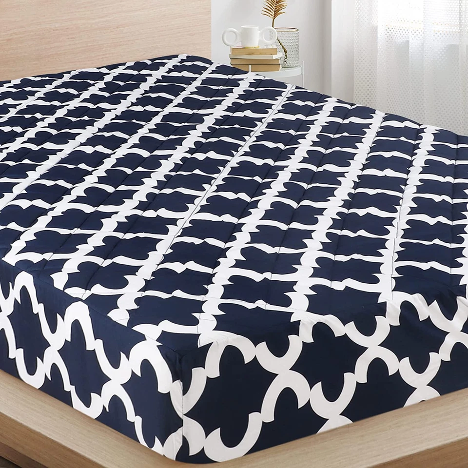Quilted Fitted Washable Mattress Pad Fits Up to 16 Inches Deep Utopia Bedding - Image 4 of 4