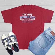 I'm Not Worried About What You Sarcastic Humor Graphic Novelty Funny T Shirt