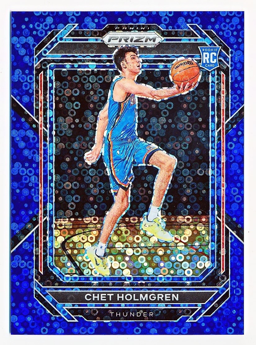 2022-23 Prizm Chet Holmgren Prizms Fast Break Blue Rc #266 (107/150)