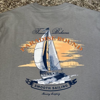 Tommy Bahama Shirt Men's Gray Paradise Bound  Shirt, Small, NWT