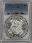 1879-S $1 Morgan Silver Dollar PCGS MS63