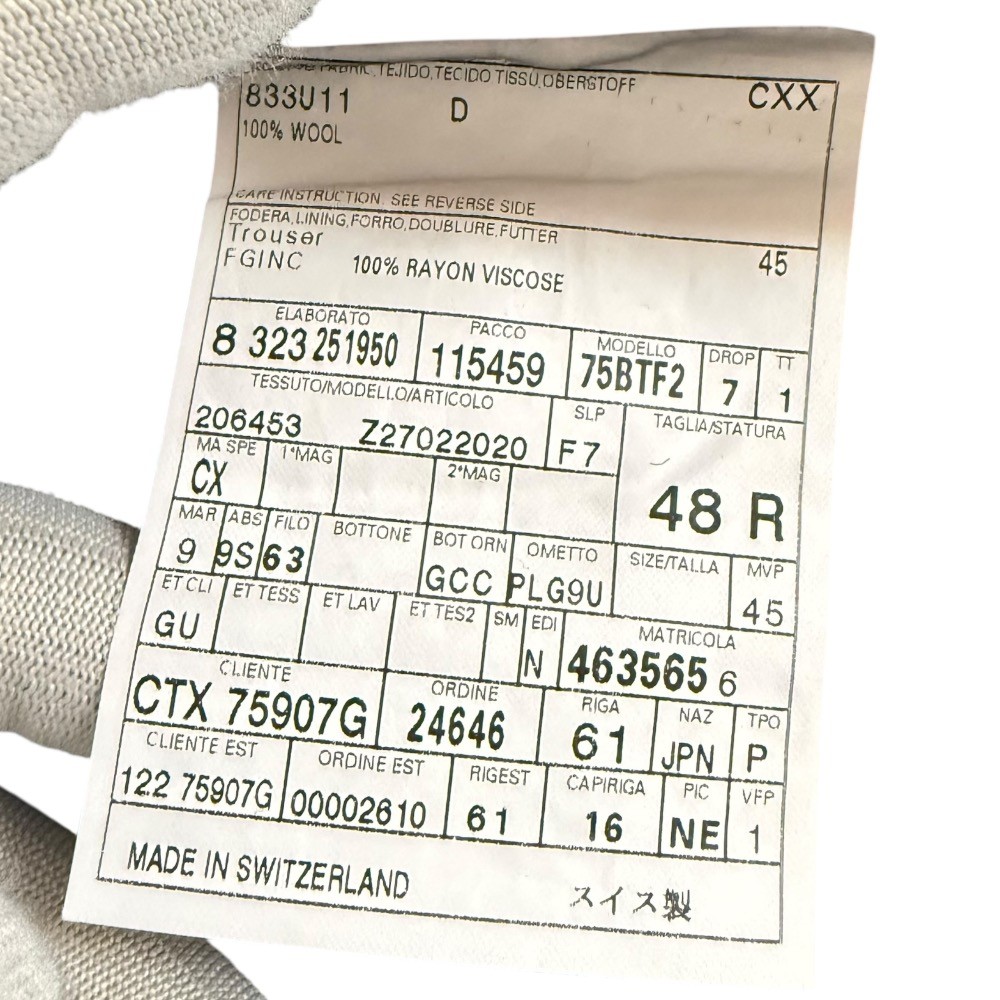 GUCCI Stripe Pattern Crest Button Slacks, Size 48… - image 6