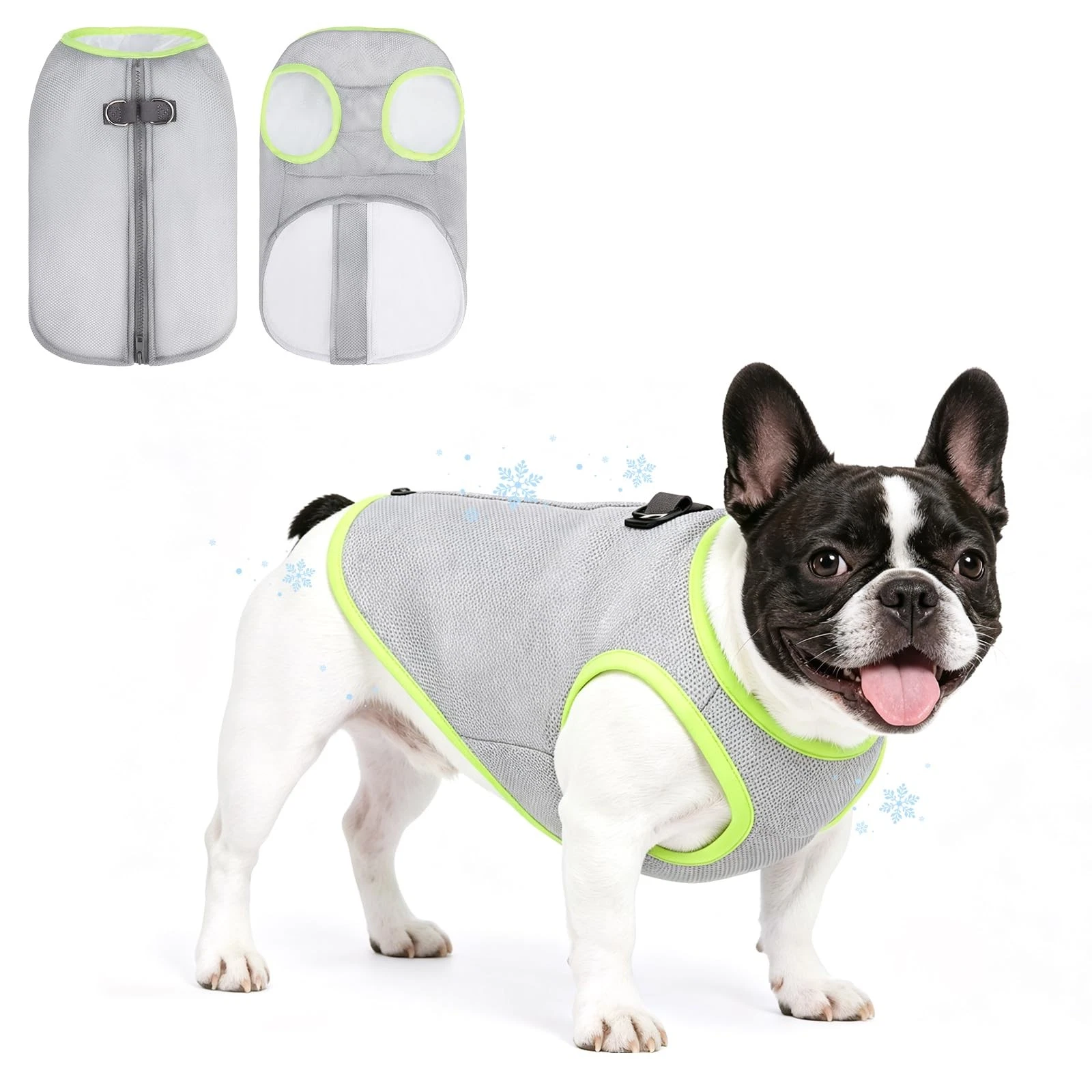 Dog Cooling Vest, Sun Protection Easy on off Cooling Pet Shirt Harness with Z...