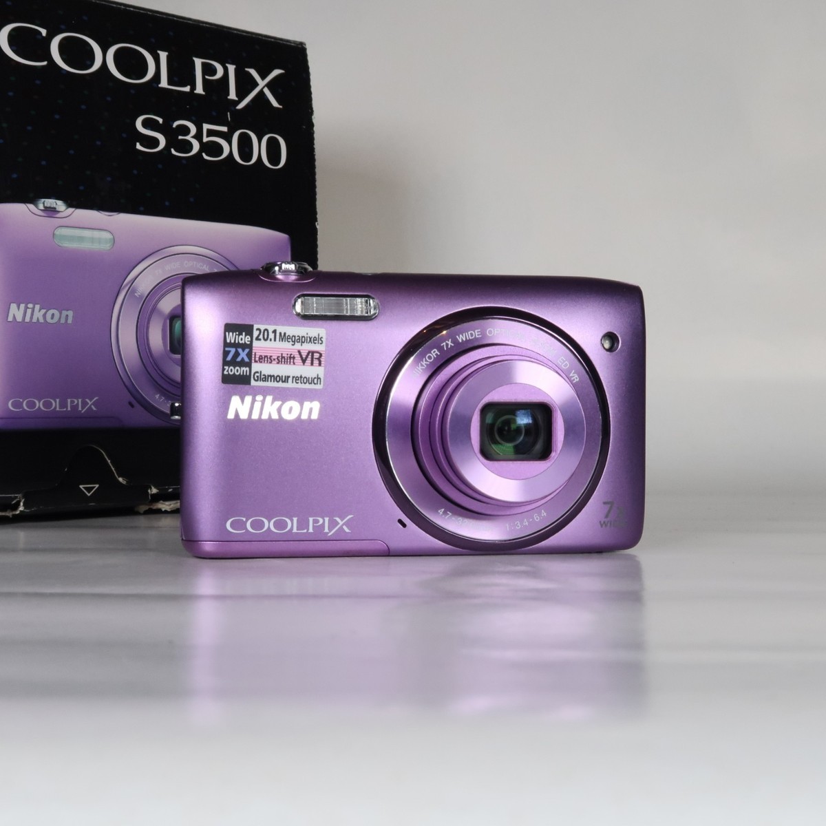 【極美品】NIKON ニコン COOLPIX S3500 パープル Nikon COOLPIX S3500 Digital Camera (Purple) 26380 B&H Photo