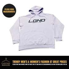 LGND Supply Co Sweatshirt Hoodie Men's Large Flag Purple Drawstring