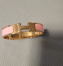 Bracciale Hermes Clic H, colore rosa
