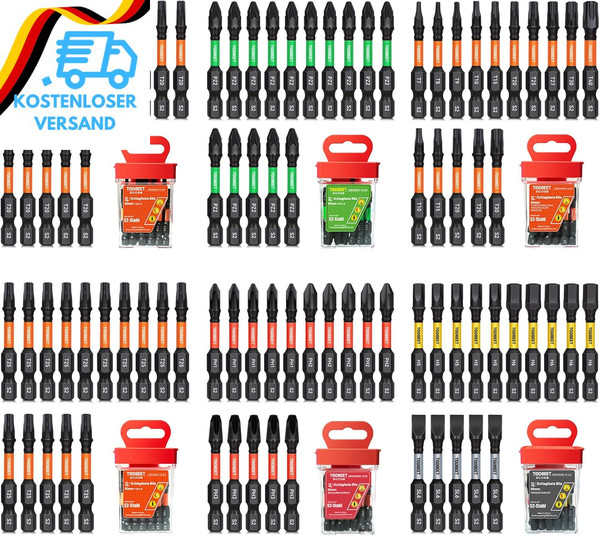 Impact Multi Schraubendreher-Bits-Set, Magnetischen S2-Stahl 50Mm 90Tlg. (Torx/P-image