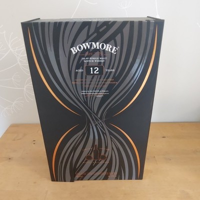 BOWMORE 12 Jahre Alter Single Malt Whisky + 2 Gläser mit Geschenkverpackung 0,7L