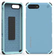 PureGear Soft Blue Dualtek Extreme Rugged Case Cover for iPhone 8 Plus, 7 Plus