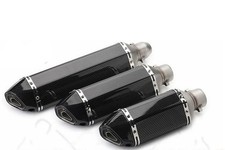 Marmitta Universale Moto Scarico Sportivo 370MM Carbon Look Singolo/Doppio