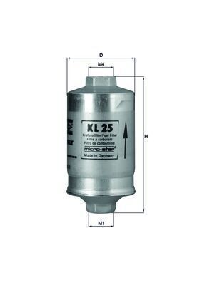 Neu - Mahle KL25 Kraftstofffilter FüR Audi Bmw Porsche Vw-image