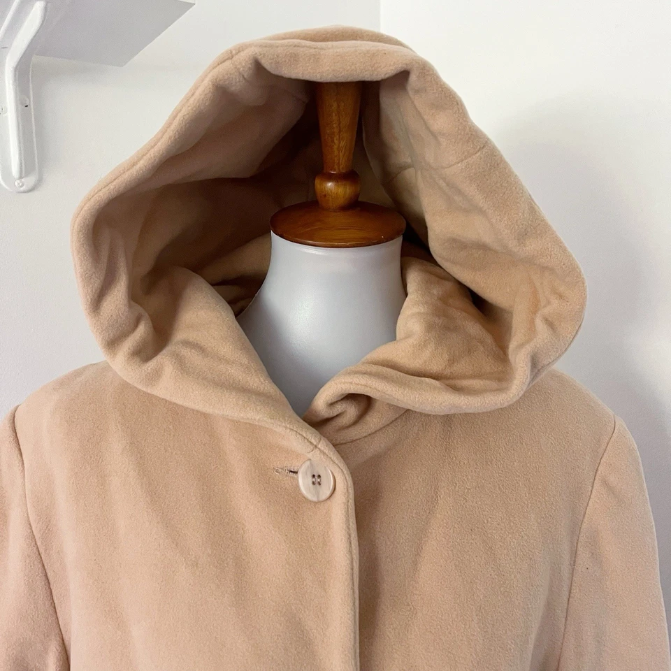 Chaqueta de abrigo forrada de lana de cordero tostada Forecaster Of Boston para mujer talla 16 Foto 2 de 4