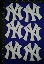 6 QTY NEW YORK YANKEES MLB LOGO IRON ON PATCHES 