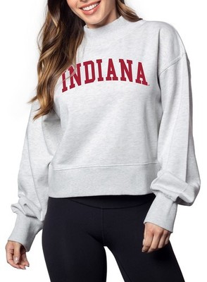 chicka-d Women's Hailey Sweatshirt, Ash Grey, Large - NCAA Officially Licensed