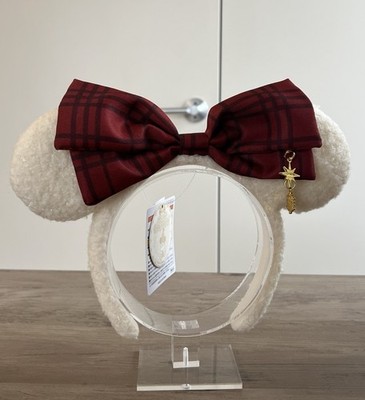 NEW Japan Tokyo Disney Resort Brown Minnie Winter Ears HeadBand Pre-Order Tokyo Disney Resort 2024 New Headband Ears Minnie  main image 4