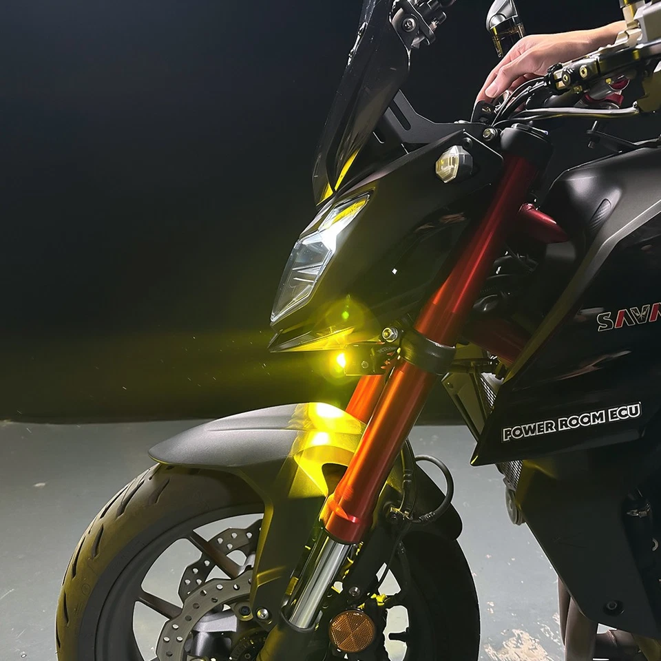 Farol auxiliar 12V LED farol de neblina dianteiro lâmpada de neblina para Honda CB500F 2022-2023 - Imagem 3 de 4