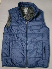 Swisstech Navy Blue Puffer Vest Water Repellant Full Zip Men's Size M