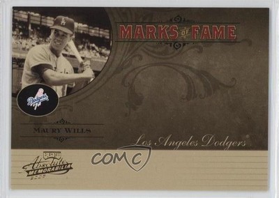 2005 Playoff Absolute Memorabilia Marks of Fame 56/150 Maury Wills #MF-30 0a7
