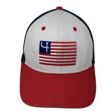 USA Flag Snapback Mesh Back Trucker Hat Multicolor One Size Adjustable