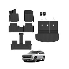 Floor Mats Trunk Liner Backrest Mat for 2026 Hyundai Palisade 7-Seater Fu...