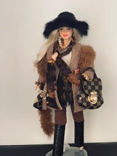 Barbie doll with luxury handmade clothes accessories collectors doll 