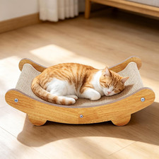 Large 23.2" Sisal Cat Scratcher Bed Lounge - 2-in-1 Scratch Post Hammock