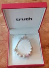Truth PK 925 Silver/Gemstone/Enamel Pinks 8 Charm Bracelet 19.2 cm & Box 28 g