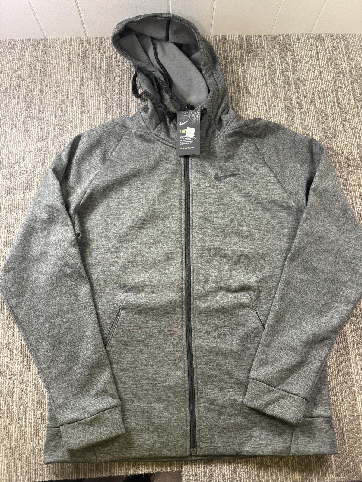 Nike Therma Dri-FIT Full Zip Gray Medium Hoodie