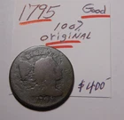 Photo of a 1795-P Large Cent from an eBay listing that sold on Jul 11, 2026