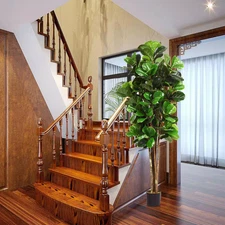 6 Ft. Artificial Fiddle Leaf Fig Tree Indoor-Outdoor Home Decorative Planter