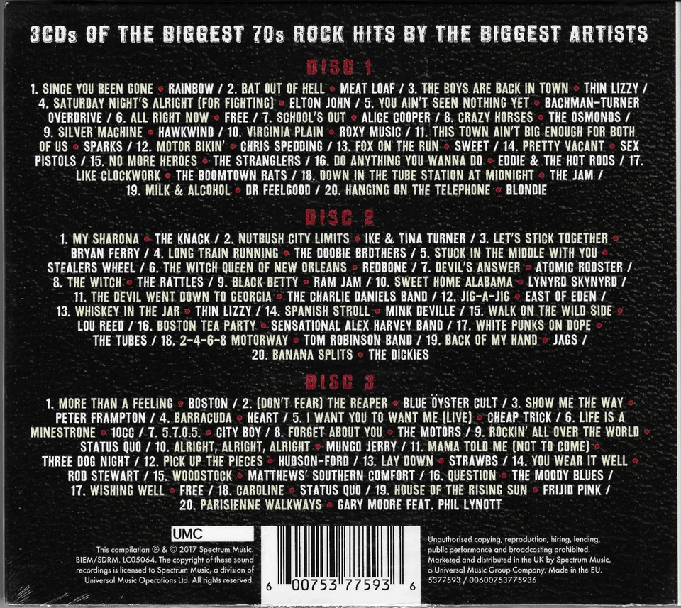Various - Top Of The Pops '70s Rock - 3CD - 2017 - Neu - OVP - - Bild 2 von 2