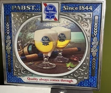 Pabst Blue Ribbon Beer Vintage Advertising Sign