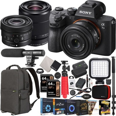 Sony a7 III Mirrorless Full Frame Camera 2 Lens Kit 40mm F2.5 G + 28-70mm Bundle